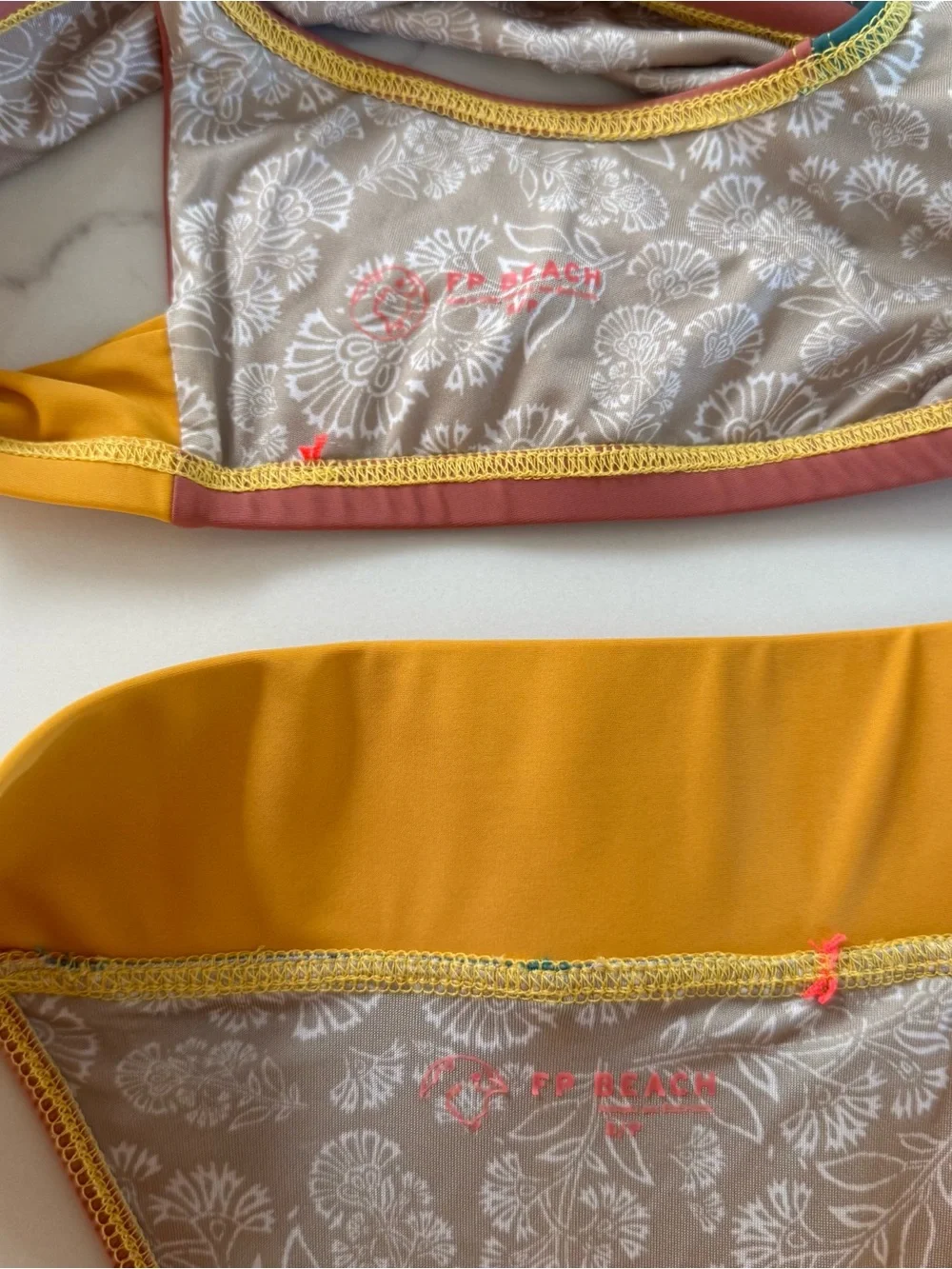 Free People Farrah Top & Dylan Bottom Colorblock Bikini SET - Size Small